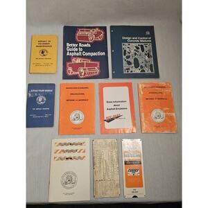 Vintage Asphalt Books And Manuals Lot Of 10 - 60s To 80s - Concrete Ephemera